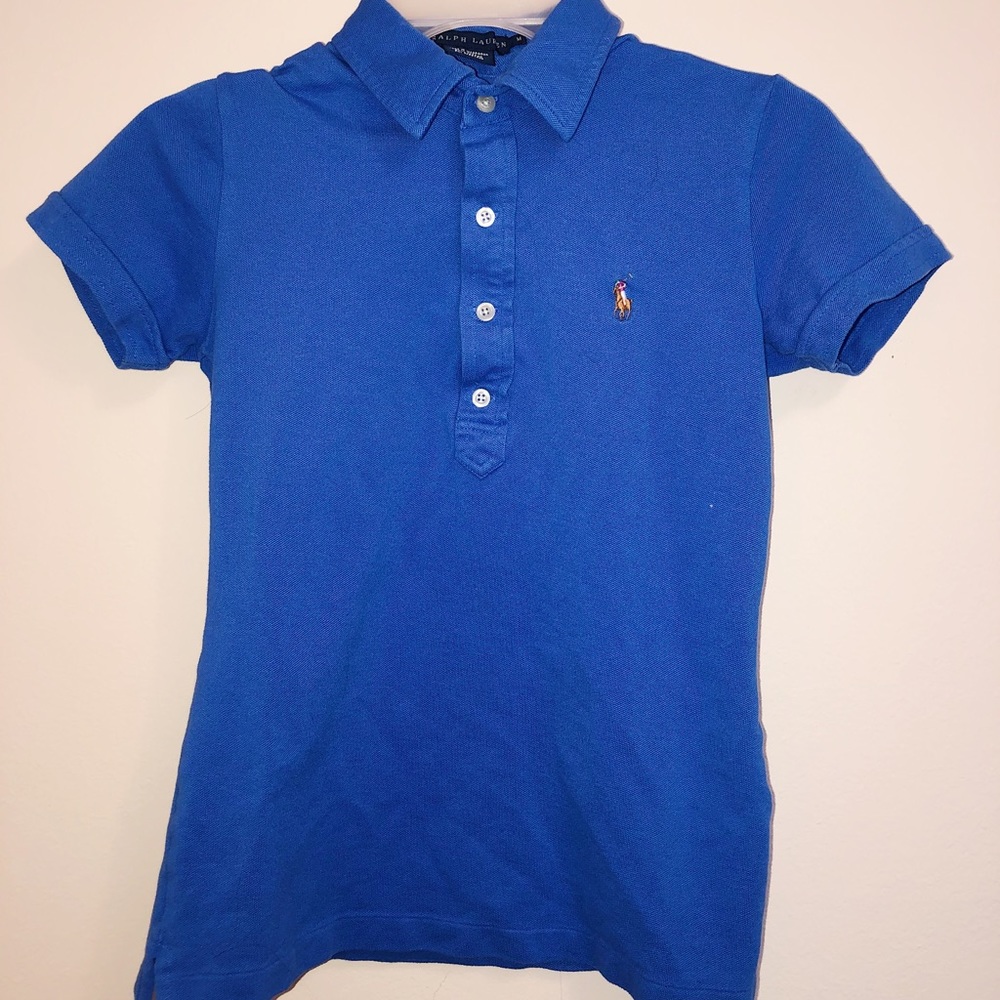 Sz. M Blue Polo Button up